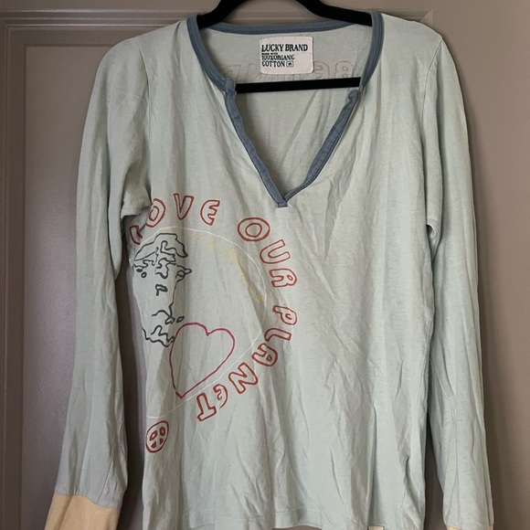 Lucky Brand Long Sleeve Shirt - Light Green - Picture 1 of 3